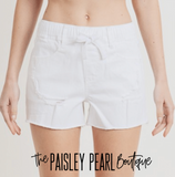 Summertime Fun Shorts-WHITE