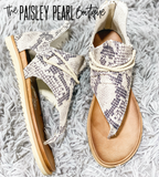 Sparta Snakeskin Sandal