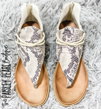 Sparta Snakeskin Sandal