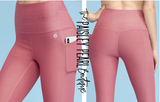Power Mesh Tummy Control Capri Leggings- PINK