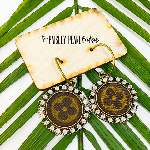 LV Inspired Earrings-Small Hoops