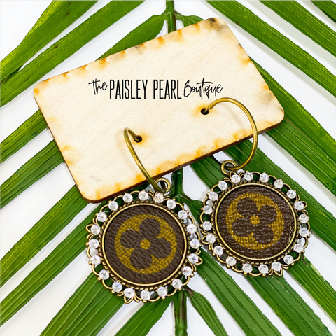 LV Inspired Earrings-Small Hoops – The Paisley Pearl