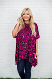 Ezra Tunic Top- Wine Leopard
