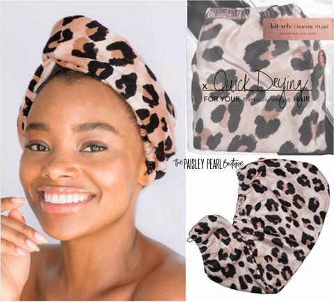Microfiber Hair Towel-Leopard