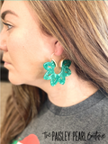 Kelly Green Acrylic Earrings