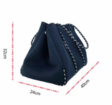 Neoprene Tote + Wristlet: Camel