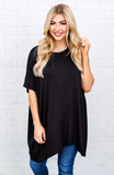 Ezra Tunic Top-Black