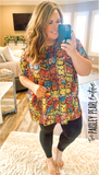 Ezra Tunic Top-Multi Sequin Snake