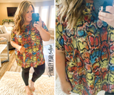 Ezra Tunic Top-Multi Sequin Snake
