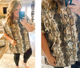 Ezra Tunic Top-Natural Sequin Snake