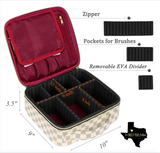 All I Need Makeup Bag-BLACK CHECK
