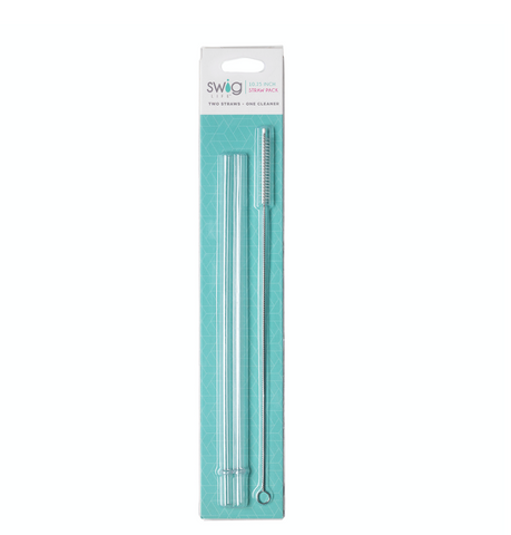 Tall Clear Reusable Straw Set