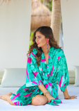 Tropical Satin Robe