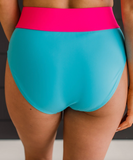 Ray Of Sunshine Swim Bottoms- Blue & hot pink