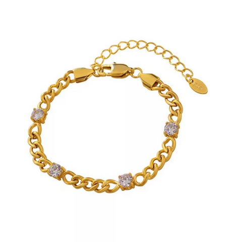 Gold Chain Diamond Bracelet