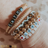 Block Letter Adjustable Bracelets