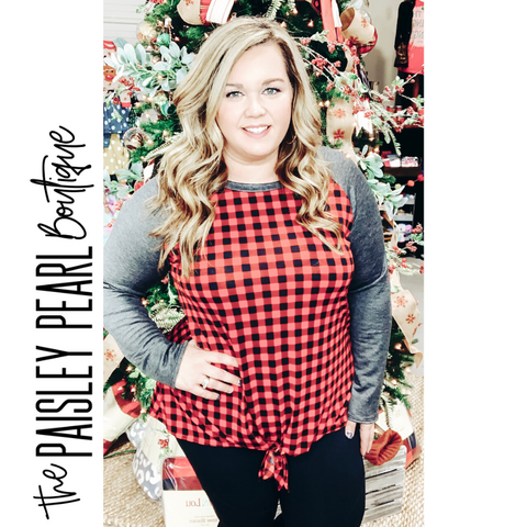 Good Tidings Plaid Top