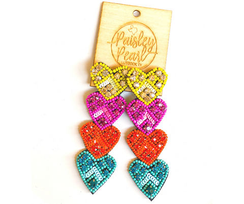 Fun Love Earrings-Multi