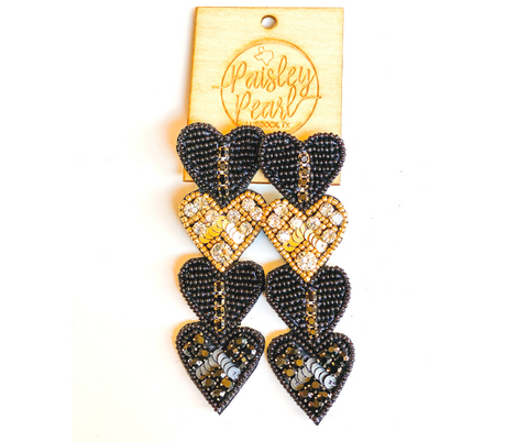 Fun Love Earrings-Black