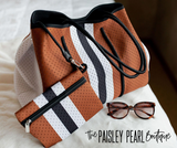 Neoprene Tote + Wristlet: Camel