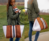 Neoprene Tote + Wristlet: Camel