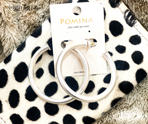 Matte Hoops-Silver