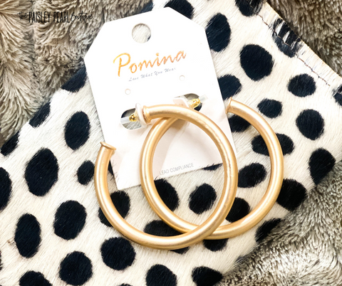 Matte Hoops-Gold