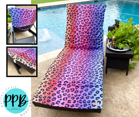 Lisa Frank Leopard Lounge Chair Cover