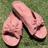 Smooth Moves Bow Sandals-BLUSH
