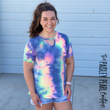 Livin' It Up Tie-Dye Top