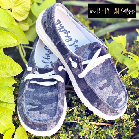 Holly Boat Shoes-Grey Camo