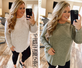 Cozy Gal Brushed Knit Top-2 Colors