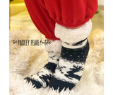Reindeer Games Fuzzy Slipper Socks