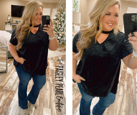 Classy Gal Velvet Top