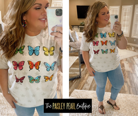 Colorful Butterfly tee