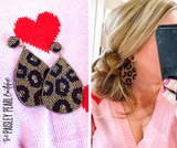 Leopard Beaded Earrings