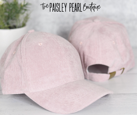 Pink Corduroy Hat