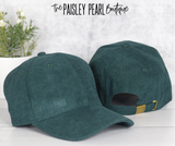 Emerald Green Corduroy Hat