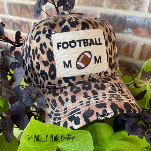Football Mom Leopard Cap