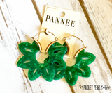Kelly Green Acrylic Earrings