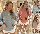 Going Places Ribbed Knit Top-4 colors