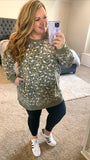Mya Leopard Sweatshirt Dress/Tunic
