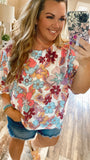 Fun for Fall Floral Oversized Top