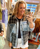Nash Plaid & Denim Shacket