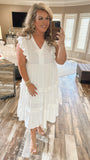 Seaside White Midi Dress