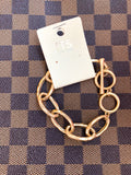 Hammered Gold Link Bracelet