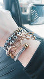 Hammered Gold Link Bracelet