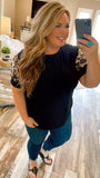 Cowtown Sheer Sleeve Top