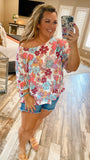 Fun for Fall Floral Oversized Top