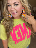Multi Color Beaded earrings